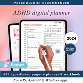 Sorbet ADHD Digital Planner for iOS, Android & Windows Apps