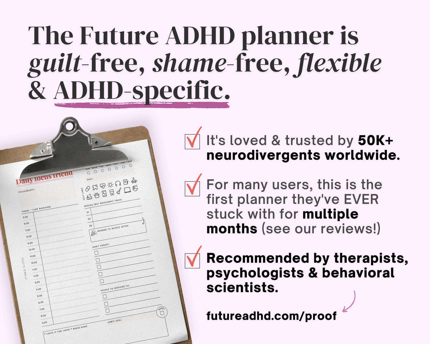 SORBET PRINTABLE - ADHD Planner, Self Care & Habits Workbook & Journal