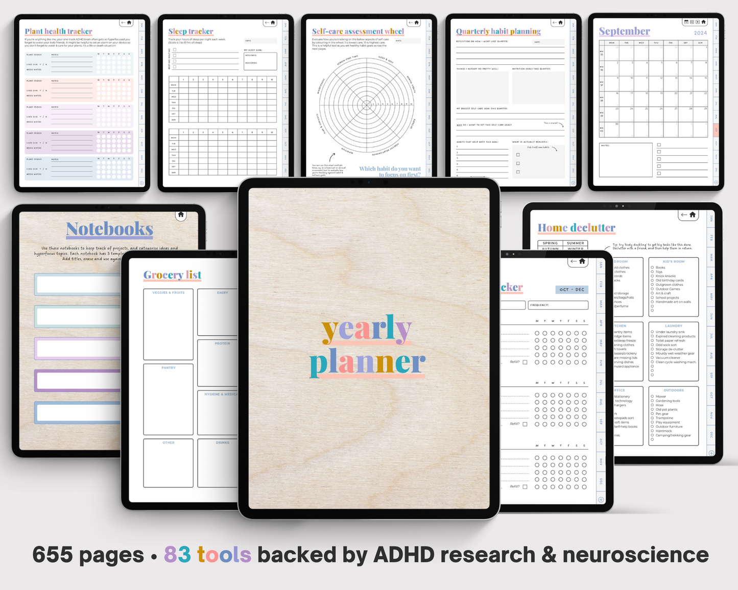 RAINBOW - ADHD Digital Planner for iPad & Android tablets