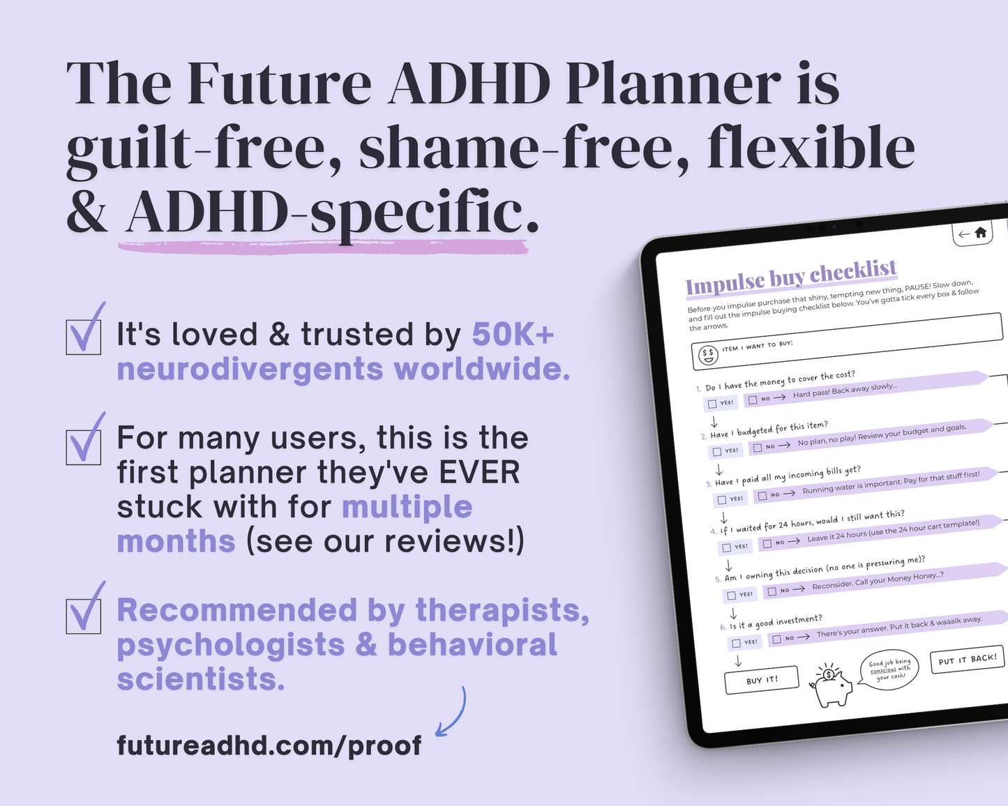 LAVENDER - ADHD Digital Planner for iPad & Android tablets