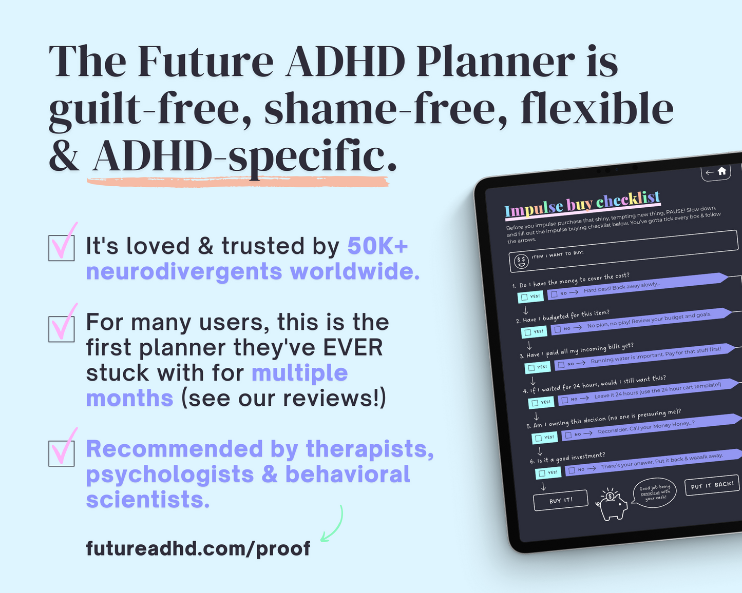 DARK RAINBOW - ADHD Digital Planner for iPad & Android tablets