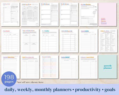 2024 Daily Agenda to Print One Day per Page Monthly Planners Expenses  Printable PDF Files Digital VERY COMPLETE 